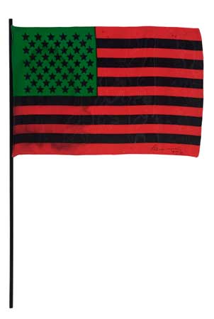 DAVID HAMMONS (1943 -  ) African-American Flag.